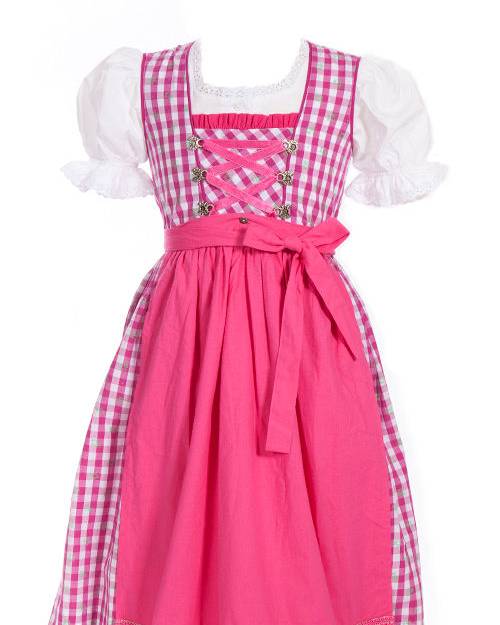 Pink-weiß kariertes Dirndl